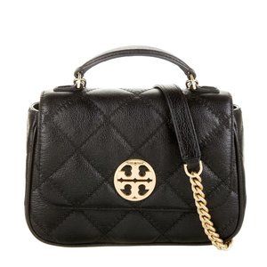 Tory Burch Willa Mini Top Handle Bag Black